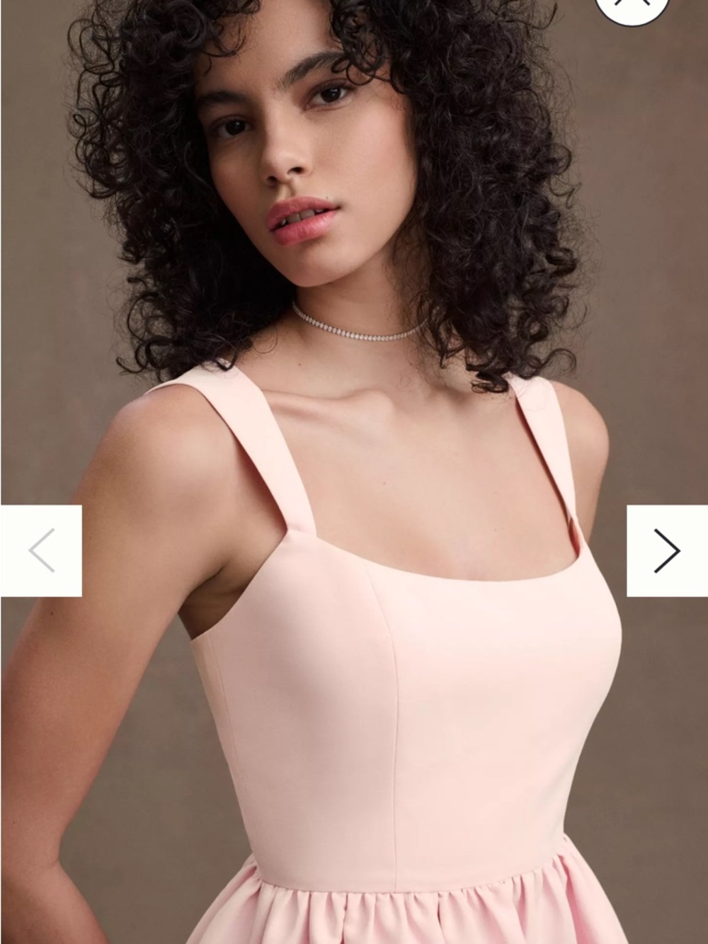 Sachin & Babi Soft Pink Square Neck Party Dress